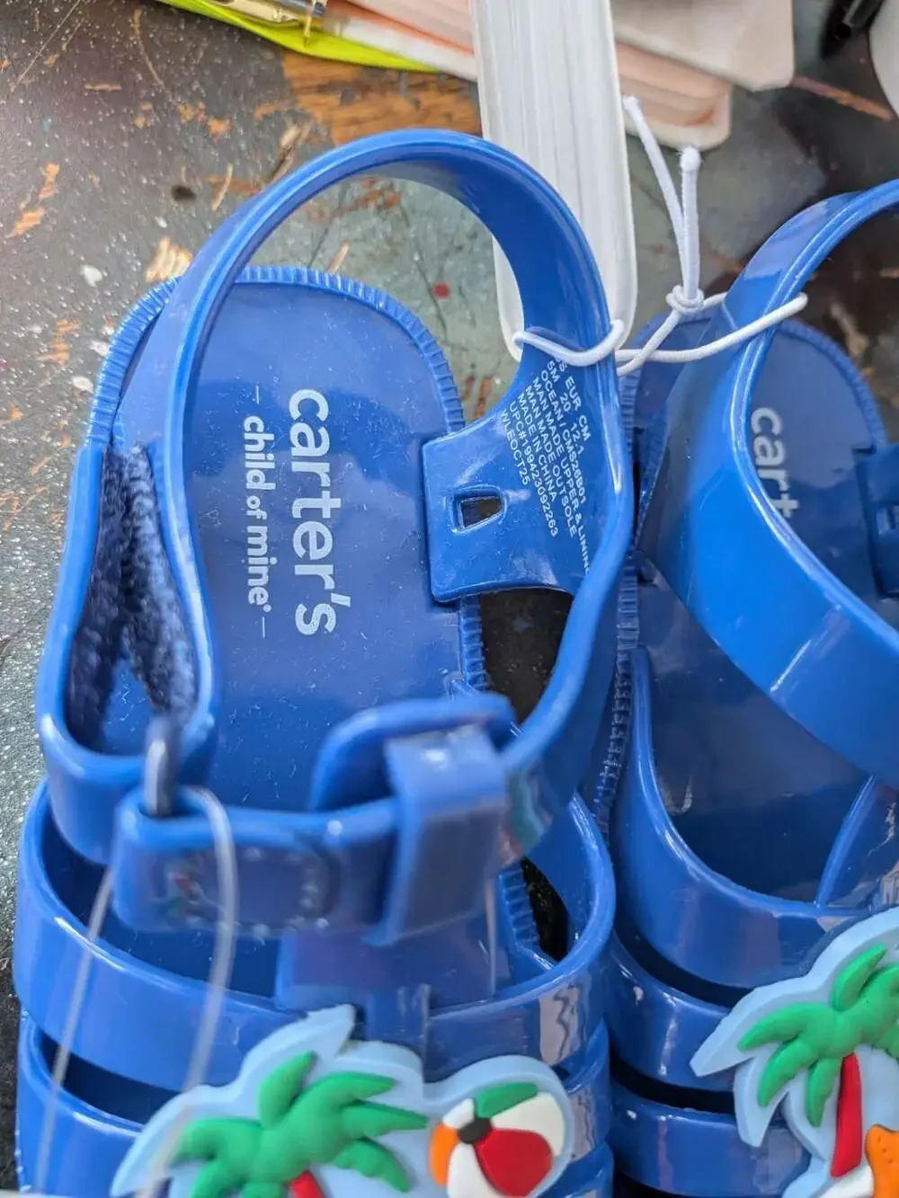 Carter's Child of Mine Baby Ocean Jelly Sandals with Beach Appliques